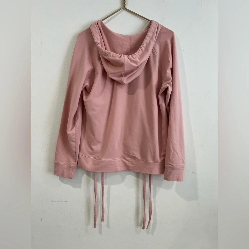 MICHAEL KORS pale pink drawstring hoodie size L